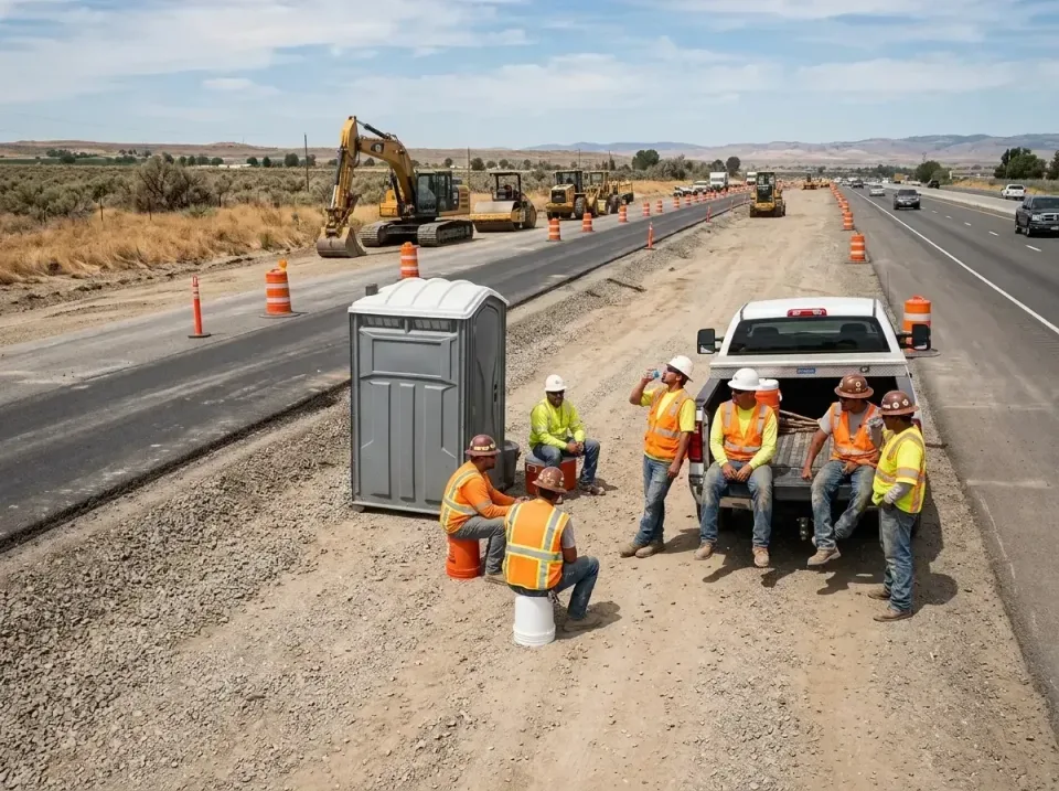 highway-road-construction-crew-007 — frequently asked questions, Porta Potty and Restroom Rentals in Lebanon, OR